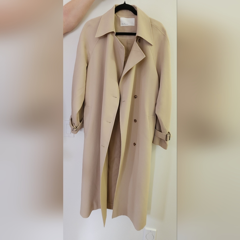 Brand new Oak & Fort Oversized trench Coat in color Beige, size Small